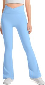 JOCMIC Girls Flare Leggings Kids Bell Bottom High Waisted Dance Yoga Flared Pants - Image 3