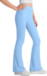 JOCMIC Girls Flare Leggings Kids Bell Bottom High Waisted Dance Yoga Flared Pants - Image 4