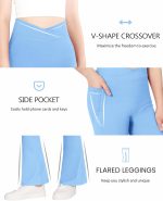 JOCMIC Girls Flare Leggings Kids Bell Bottom High Waisted Dance Yoga Flared Pants - Image 5