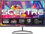 Sceptre New Curved 24.5-inch Gaming Monitor up to 240Hz 1080p R1500 1ms DisplayPort x2 HDMI x2 Blue Light Shift Build-in Speakers, Machine Black 2025 (C255B-FWT240 Series) - Image 3
