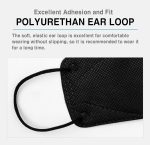 HAPPYDAY , 25 Packs, Made in KOREA Premium KF94 Micro Dust Protection Individually Packaged Black Face Mask Large - Image 4