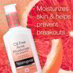 Neutrogena Oil Free Acne Moisturizer, .5% Salicylic Acid Acne Treatment, Pink Grapefruit Face Lotion for Breakouts, Non-Greasy & Non-Comedogenic, 4 fl. oz - Image 3