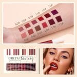 Matte Liquid Lipstick Set - 12 Pcs Long Lasting & Waterproof Lipstick Kit, Non Transfer Lip Stain with Nude, Dark Red | Full Coverage Lip Gloss Makeup Set for Women - Image 3