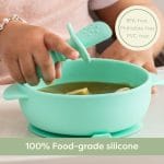 UpwardBaby Baby Spoons Self-Feeding with Anti-Choke Barrier - BPA-Free Silicone Utensils for Baby-Led Weaning & First-Stage Infant Spoons - 6+ Months and Toddler Friendly (3 Pack) - Image 5
