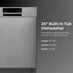 Kenmore 24" Built-in Stainless Steel Tub Dishwasher SmartWash, UltraWash, SmartDry Plus, MoreSpace Adjustable Rack, Energy Star Certified, Fingerprint Resistant - Image 3