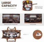 LOVEVOOK Laptop Bag for Women Vintage Leather Work Tote 15.6 inch Large Capacity Computer bag with Clutch Purse for Office, Travel, Casual - Image 4