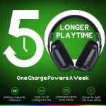 Wireless Gaming Headsets for PC, PS5, PS4, Switch, Mac, 2.4GHz Wireless Gaming Headphone with ENC Noise Canceling Microphone, Bluetooth 5.4, Cool Lighting, 50H Battery, 50mm Drivers - Image 4