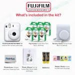 Fujifilm Instax Mini 12 Instant Camera Bundle with Fujifilm Instax Mini Instant Film Value Pack (60 Sheets) with Accessories Including Protective Case, Strap, Photo Album (Clay White) - Image 3