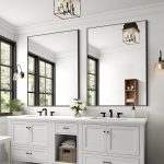 KOCUUY Bathroom Mirror Black, 48x36 inch Rectangle Wall Mirror with Metal Frame, Black Vanity Mirror Modern Home Decor for Bathroom, Living Room, Farmhouse, Entryway, Hang Horizontal/Vertical - Image 3