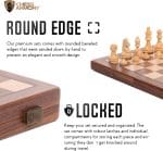 Chess Armory 15 inch Chess Set Magnetic - Premium Wooden Board Game with a Portable Wood Case and Secure Storage for Pieces, Set for Kids and Adults (Walnut Wood) - Image 3