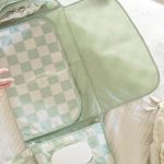 Tiny Twinkle Portable Diaper Changing Pad – Foldable, Waterproof & Compact Travel Changing Mat with Storage | Smart Wipes Pocket for On-The-Go Parents(Sage Checkers) - Image 4