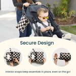 Tiny Twinkle Portable Diaper Changing Pad – Foldable, Waterproof & Compact Travel Changing Mat with Storage | Smart Wipes Pocket for On-The-Go Parents(Sage Checkers) - Image 5