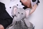 Pro Goleem Elephant Security Blanket, Soft Lovey Unisex Lovie Baby Gifts for Boys and Girls Snuggle Toy Stuffed Animal Newborn Essentials and Items Grey 16 Inch - Image 3