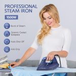 BEAUTURAL Steam Iron for Clothes with Precision Thermostat Dial, Ceramic Coated Soleplate, 3-Way Auto-Off, Self-Cleaning, Anti-Calcium, Anti-Drip Blue - Image 3