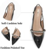 Elisabet Tang Women Slingback Flats with Rhinestone Pointed Toe Flats for Women Dressy Shoes - Image 3