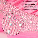 BELOS Women's Rhinestone Mesh Slip On Walking Shoes Fashion Breathable Spakle Glitter Sneaker - Image 3