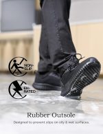 Bruno Marc Men's Non Slip Work Shoes Walking Zapatos Trabajo Black & Lightweight Food Service Chef Kitchen Restaurant Resistant Sneakers - Image 3