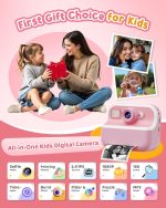 Instant Camera, Front Rear Dual Selfie Kids Camera with 1080P Videos, Holiday Birthday Gifts for Kids Age 3-12, Toddler Portable Travel Print Digital Camera Toy for 4 5 6 7 8 9 Year Boys Girls - Image 3