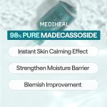 Mediheal Madecassoside Essential Sheet Mask Blemish Repair 10 pcs. 98% Purity Madecassoside & Hyaluronic Acid Included. Enhancing Moisture Barrier & Skin Texture Care. Vegan Formula Sheet Mask - Image 4