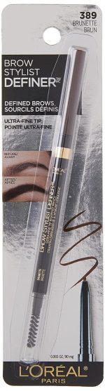 L'Oreal Paris Makeup Brow Stylist Definer Waterproof Eyebrow Pencil, Ultra-Fine Mechanical Pencil, Draws Tiny Brow Hairs and Fills in Sparse Areas and Gaps, Brunette, 0.003 Ounce (1 Count) - Image 3