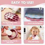 O'doe Baby Weaning Set – 15 Pcs Silicone Baby Feeding Set with Suction Plate, Bowl, Bib, Sippy Cup, Fruit Feeder, Freezer Tray - Image 4