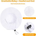 Baby Girl Sun Hat with UPF 50+ Outdoor Adjustable Beach Hat with Wide Brim Bucket Hats - Image 4