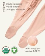 MON CHOU Baby Footie Pajama - Luxuriously Soft Pima Cotton Newborn Sleepers - Organic Cotton Baby Pajamas - Newborn Onesie - Image 4