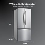 Kenmore 46-75525 29.88 Inch Counter-Depth French Door Refrigerator/Freezer with Fingerprint-Resistant Stainless Steel, Ice Maker, Quiet and Energy Efficient Inverter Compressor, 17.5 cu. ft. - Image 3