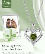 S925 Sterling Silver Necklace for Women, Wife Jewelry Rose Gold, Mom Birthday Valentines Mothers Day Gifts, Girlfriend Necklaces, Daughter Heart Jewel, Anniversary for Her - Image 4