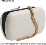 PU Leather Wedding Evening Bag Formal Clutch Purse for Women with Snake - Image 4