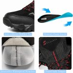 SHULOOK Men's Waterproof Hiking Shoes Lightweight Anti Slip Outdoor Ankle Boots Breathable Hike Trekking Trails Shoe - Image 3