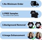 COOZEBRA Custom T Shirts for Men Women, Personalized Shirts with Front & Back Print, Design Your Own Custom T-Shirt with Photo - Image 3