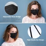 LEMENT 100 Pcs Disposable Face Masks, 3 Ply Face Masks Black Disposable Mask, (Disposable face mask) - Image 3