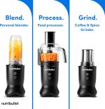 nutribullet® Ultra Plus+ 3-1 Compact Kitchen System, 1200W Kitchen System with Blender, Food Processor, and Coffee and Spice Grinder, 32oz and 24oz Blending Cups, 2-Cup Food Processor, Satin Black - Image 3