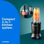 nutribullet® Ultra Plus+ 3-1 Compact Kitchen System, 1200W Kitchen System with Blender, Food Processor, and Coffee and Spice Grinder, 32oz and 24oz Blending Cups, 2-Cup Food Processor, Satin Black - Image 4