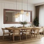 Rustic Farmhouse Full Length Mirror with Stand 71"X32" Large Wood Frame Floor Mirror, Leaning or Wall Mounted Free Standing Mirror for Entryway Bedroom Living Room, Tempered Glass, Brown - Image 4