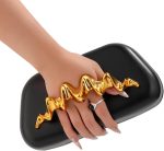 Women Acrylic Handbag Chain Crossbody Shoulder Bag Wedding Evening Bag Formal Clutch Purse - Image 3