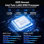 Gaming Laptop, 16 Inch Laptop Computer with Win 11 Pro, 12th Gen N150 Processor(up to 3.6GHz), 16GB RAM 1TB SSD, Backlit Keyboard, Bluetooth, FHD 1920 * 1200. - Image 3