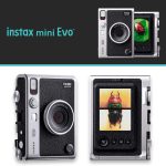 Fujifilm Instax Mini EVO Hybrid Black Instant Camera | Instax Mini Twin Pack Instant Film | 32GB microSD Card with Adapter | Black Camera Case - Image 3