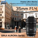SIRUI Aurora 35mm F1.4 Full Frame Auto Focus Lens, Wide Angle Prime Lens for Z Mount Cameras, Black - Image 3