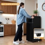 Manastin 4.5 Cu.Ft Mini Fridge with Freezer, Small Refrigerator with 2 Doors for Kitchen, Dorm, Office and Bedroom, Mini Fridge with Adjustable Shelves (Black) - Image 3