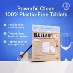 BLUELAND 100% Plastic-Free Dishwasher Detergent Tablets, Starter Set, 60 Count with tin, Free & Clear, Eco-Friendly Dishwashing Pods, Natural, USDA Certified biobased - Image 3