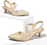 mysoft Women's Dress Shoes Low Heels 2 inch Kitten Pumps Slingback Wedding Party Medium/Wide Width Shoes - Image 3