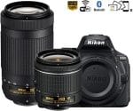 Nikon D5600 24.2MP DSLR Camera with 18-55mm VR and 70-300mm Dual Lens (Black) – (Renewed) (18-55mm VR & 70-300mm 2 Lens Kit) - Image 3
