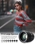 VILTROX 75mm f/1.2 F1.2 PRO E Lens APS-C Auto Focus Ultra Wide Angle Prime Lens Compatible with Sony E-Mount Mirrorless Cameras a7R a7RIII a7IV a7RV A1 ZV-E1 a6000 a6400 a6600 ZV-E10 FX30 - Image 4