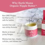 Earth Mama Organic Nipple Butter™ | Nipple Cream Safe for Breastfeeding | Postpartum Essentials for Nursing | Non Lanolin Nipple Cream, 2-Fluid Ounce - Image 3