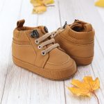 Meckior Toddler Baby Boys Girls High Tops Ankle Sneakers Soft Anti-Slip Sole PU Leather Moccasins Infant Newborn Prewalker First Walking Crib Shoes - Image 4