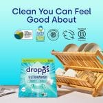 Dropps UltraWash Dishwasher Pods, Unscented (32 Count) - Biobased Power Deep Clean Dishwasher Detergent Tablets for Sparkling Shiny Dishes - No Rinse Aid or Pre-Wash Needed - Dishwashing Pods - Image 4