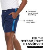 5 Pack: Men's Dry-Fit Sweat Resistant Active Athletic Performance Shorts - Image 3