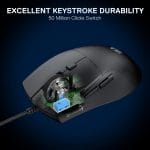 Redragon M618 Wired Gaming Mouse, 10000 DPI Optical Ergonomic Mouse with 6 Programmable Buttons, 84G Ultra Lightweight, Software Supports DIY Keybinds, Black - Image 4